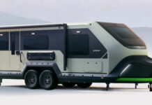 Evotrex PG5 Debuts at CES 2026 The all-electric Evotrex PG5 travel trailer debuted at the CES 2026 show in Las Vegas.