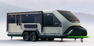 Evotrex PG5 Debuts at CES 2026 The all-electric Evotrex PG5 travel trailer debuted at the CES 2026 show in Las Vegas.