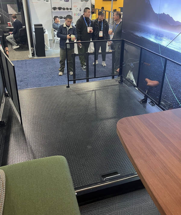 Tjhe Evotrex PG5 travel trailer has a rear Terrece™ roofed patio area—an industry-first outdoor living space that expands your usable square footage by 43 sq ft with the push of a button.