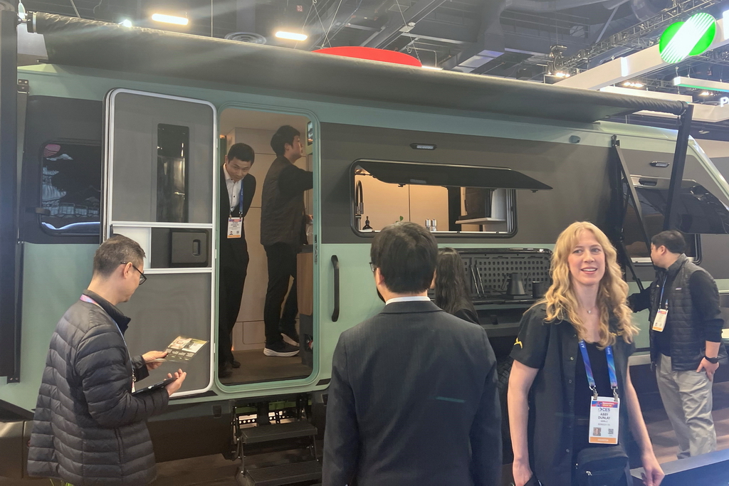 The Evotrex PG5 travel trailer was a big hit at the CES 2026 Show in Las Vegas.