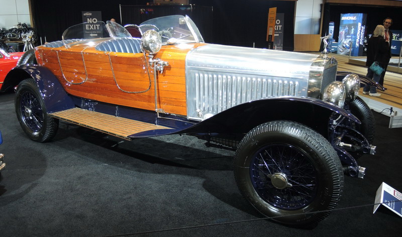 1924 Delage GL Skiff Torpedo, on display in the Cobble Beach Concours d'Elegance exhibit at the Canadian International AutoShow in Toronto. 