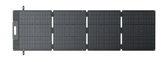 The portable Bluetti 200W solar panel charges the power station in about 2 hours.