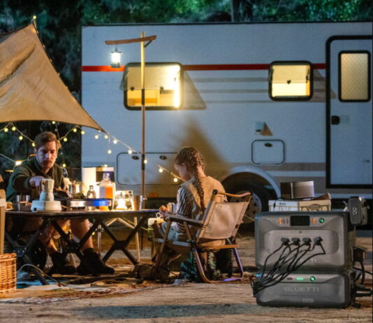 Going Off-Grid with Bluetti Bluetti Apex 300 and B300K power the off-grid camping adventure.