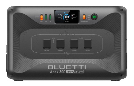 The Bluetti Apex 300 is a compact power station ideal for off-grid camping and outdoor adventures.