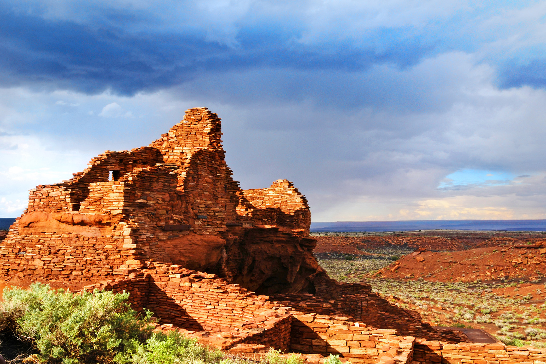 Wupatki Pueblo ruins at Wupatki National Monument