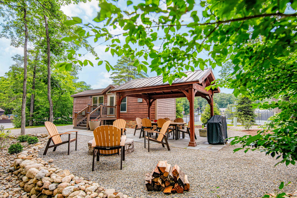Cabins are available for rent at Lake George RV Park in the Adirondacks of New York State, providing families with a vacation alternative in the great outdoors.